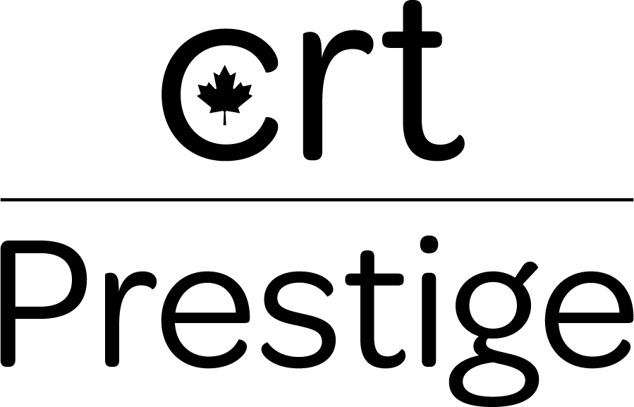 CRT Prestige logo with a maple leaf inside the letter C.